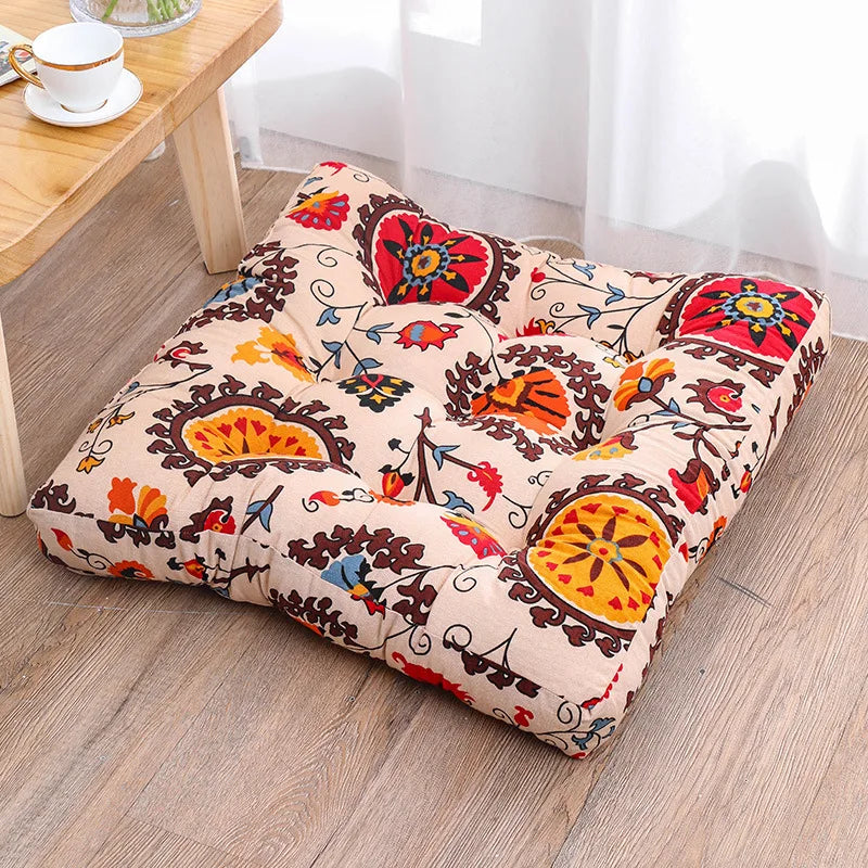 Round Floor Cushion Pillow Thickened Tatami Yoga Mat for Meditation Machine Washable Seat Cushion Office Sleeping Mat