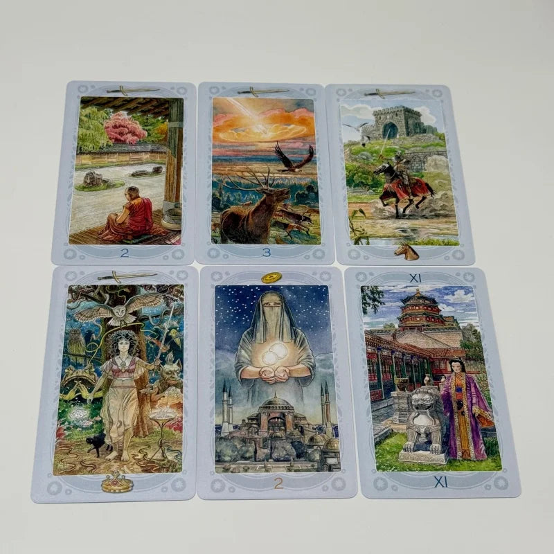 ТАРО СВЯЩЕННЫХ МЕСТ Russian Version Tarot Deck 78 Cards Family Gathering Divination Game Cards
