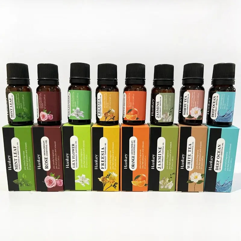 20 Flavors 10ml Essential Oils for Aroma Diffuser Air Humidifier Home Water-soluble Lavender Vanilla Orange Olive Fragrance Oil