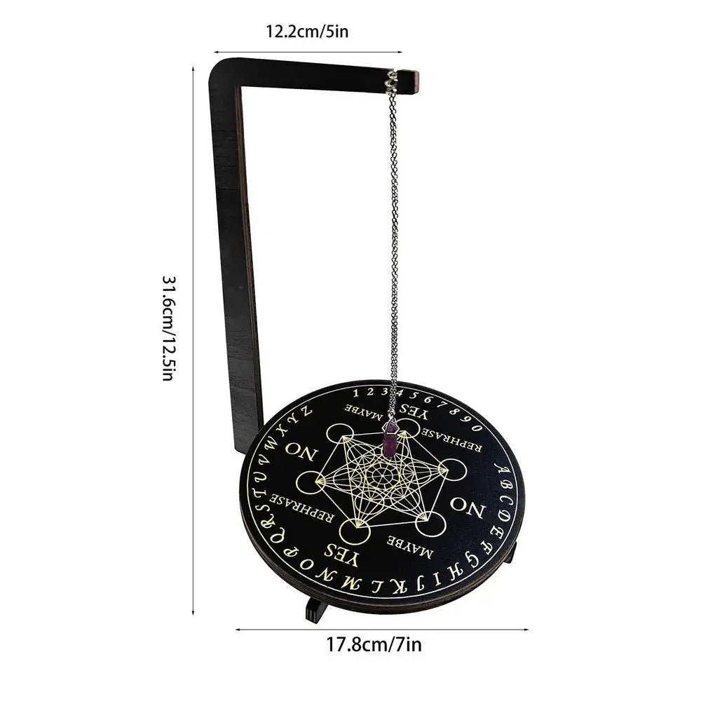 Wood Pendulum Display Stand Jewelry Crystal Display Shelf Stand Dowsing Planchette Board For Bedroom Living Room Yoga Meditation
