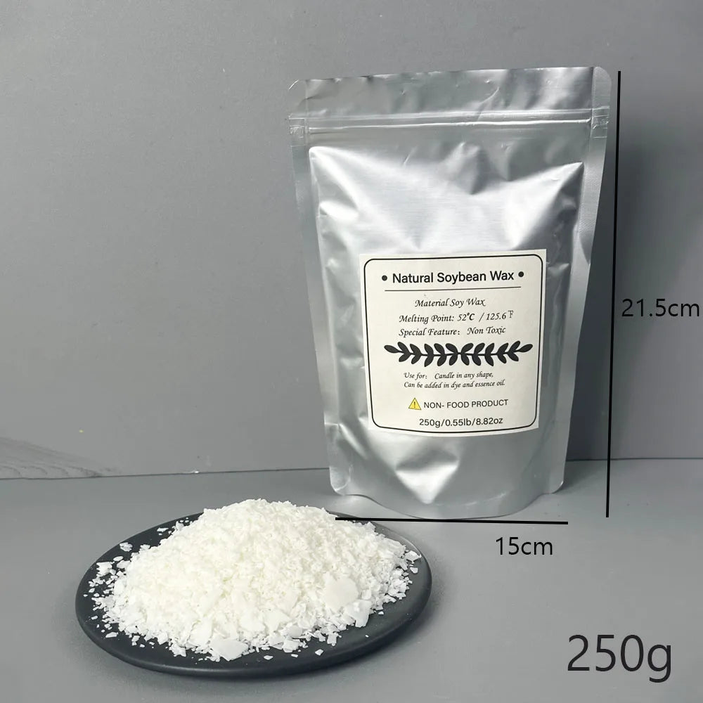 1kg/500/250/100g Pure Soy Wax for Handmade Candles Pre-Core Pigments Aromatherapy Material DIY Crafting Supplies