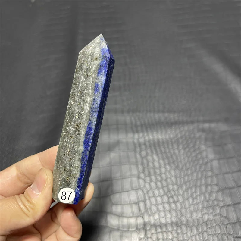 High Quality Natural Crystal Crafts Lapis Lazuli Point 15-20cm large Lapis healing Crystal Big Tower for decoration