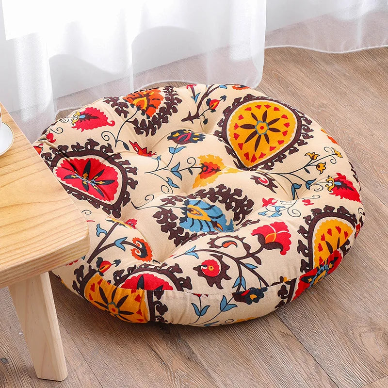 Round Floor Cushion Pillow Thickened Tatami Yoga Mat for Meditation Machine Washable Seat Cushion Office Sleeping Mat