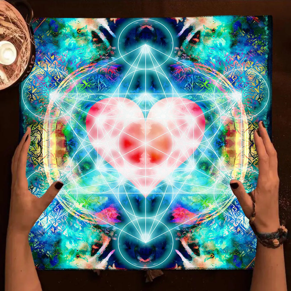 Mandala Flower Of Life Tarot Tablecloth Altar Cloth Pagan Witchcraft Divination Oracle Card Pads Galaxy Tarot Reading Cloth