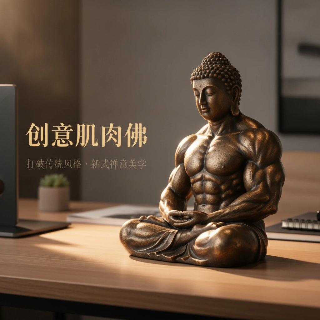 Seated Buddha Figurine Sculptural Meditating Buddha Figurine Sculpture Polyresin Decor Zen for Living Room, Office
