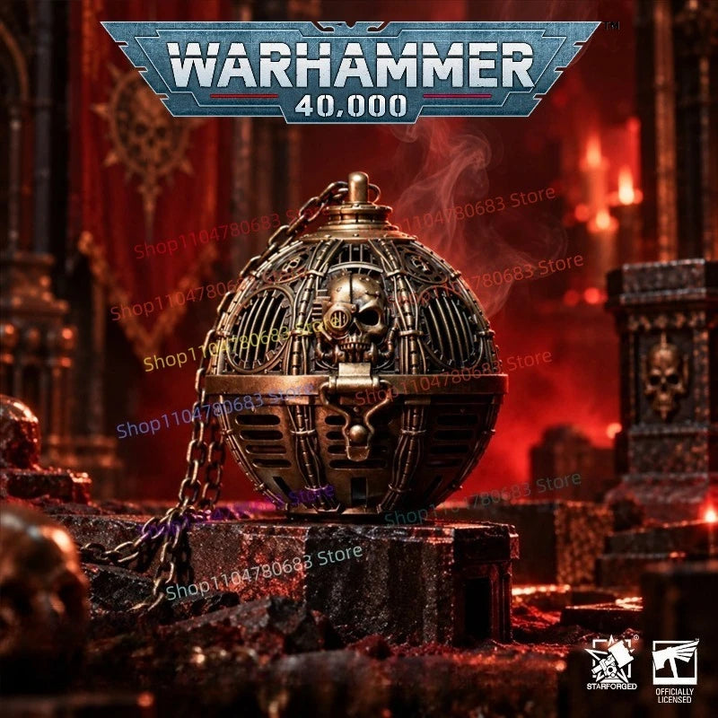 40K Peripheral Metal Incense Burner, Mechanicus Archmagos Aromatherapy Furnace, Household Incense Plate Ornament, Holiday Gift