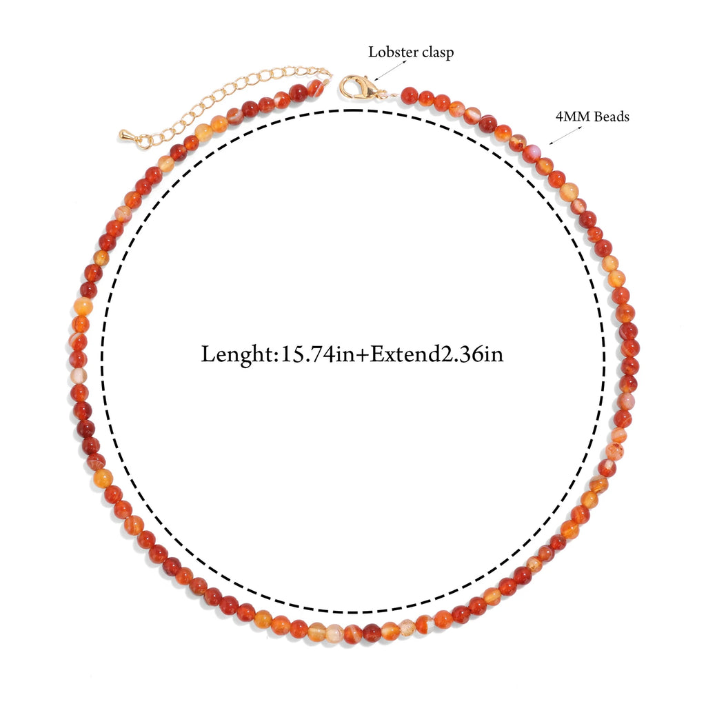 4mm Natural Amethysts Round Beads Necklace with Card for Women Female Healing Reiki Spiritual Energy Necklace Jewelry Gifts