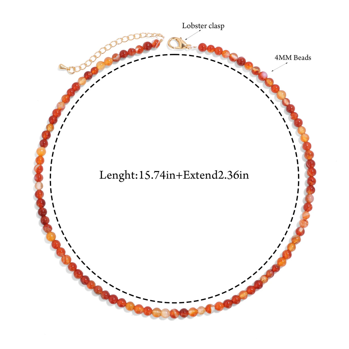 4mm Natural Amethysts Round Beads Necklace with Card for Women Female Healing Reiki Spiritual Energy Necklace Jewelry Gifts