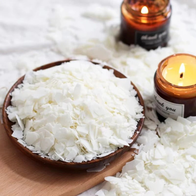 1kg/500/250/100g Pure Soy Wax for Handmade Candles Pre-Core Pigments Aromatherapy Material DIY Crafting Supplies