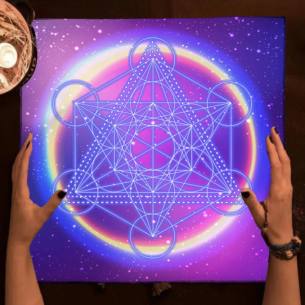 Mandala Flower Of Life Tarot Tablecloth Altar Cloth Pagan Witchcraft Divination Oracle Card Pads Galaxy Tarot Reading Cloth