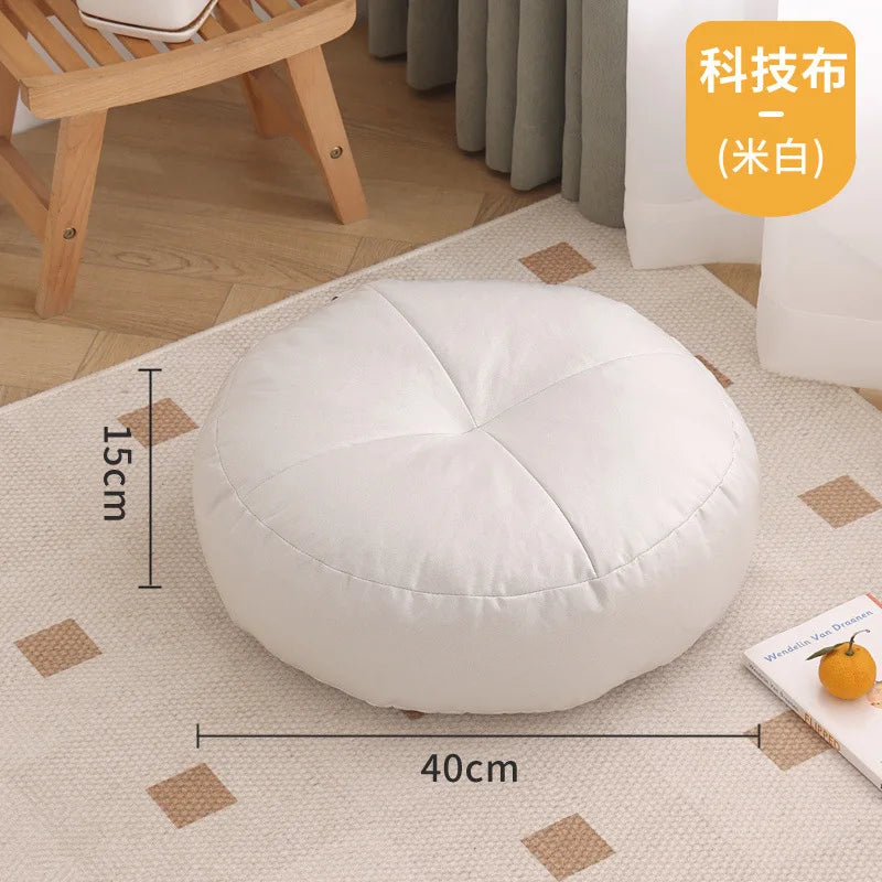 Floor Cushion Thickened Tatami Mat Pad Round Lounge Seat Cushion for Reading Floor Seating