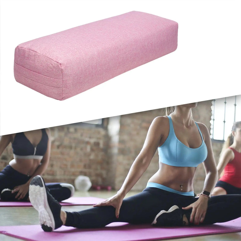 Skin Friendly Sponge Yoga Bolster Pillow for Rest Sleep and Office Washable Support Block for Yoga Accessories