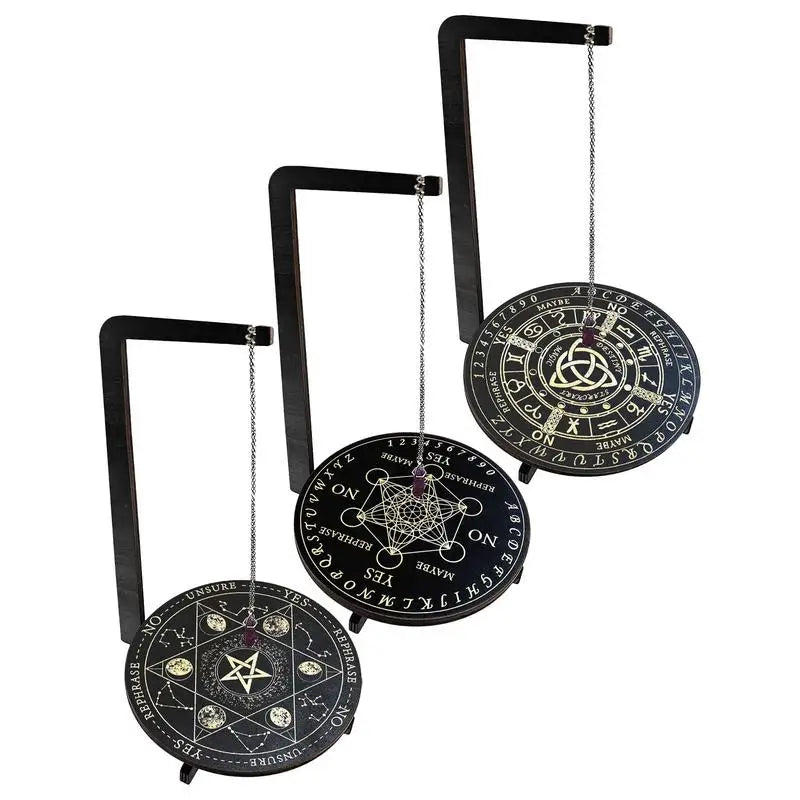 Wood Pendulum Display Stand Jewelry Crystal Display Shelf Stand Dowsing Planchette Board For Bedroom Living Room Yoga Meditation