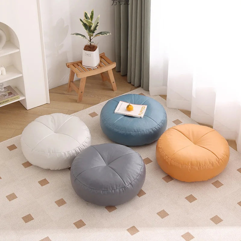 Floor Cushion Thickened Tatami Mat Pad Round Lounge Seat Cushion for Reading Floor Seating