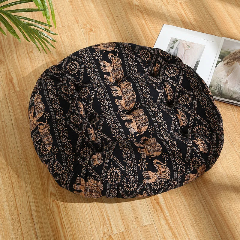 Round Floor Cushion Pillow Thickened Tatami Yoga Mat for Meditation Machine Washable Seat Cushion Office Sleeping Mat
