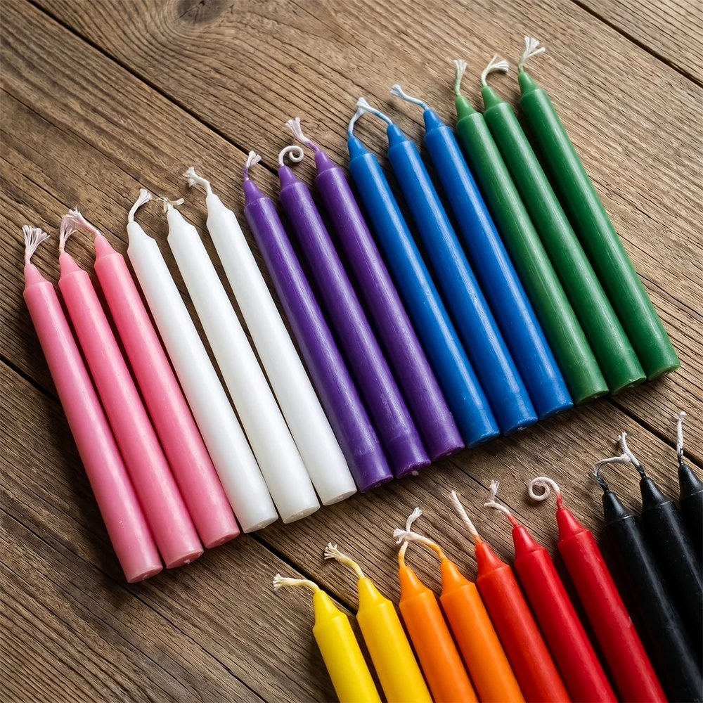 12 Pack Colored Spell Candles for Rituals Essential Witchy Things for Altar Supplies Pagan Altar Decor Taper Candles