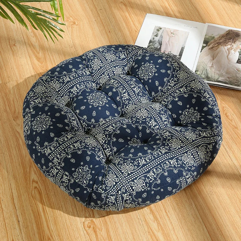 Round Floor Cushion Pillow Thickened Tatami Yoga Mat for Meditation Machine Washable Seat Cushion Office Sleeping Mat