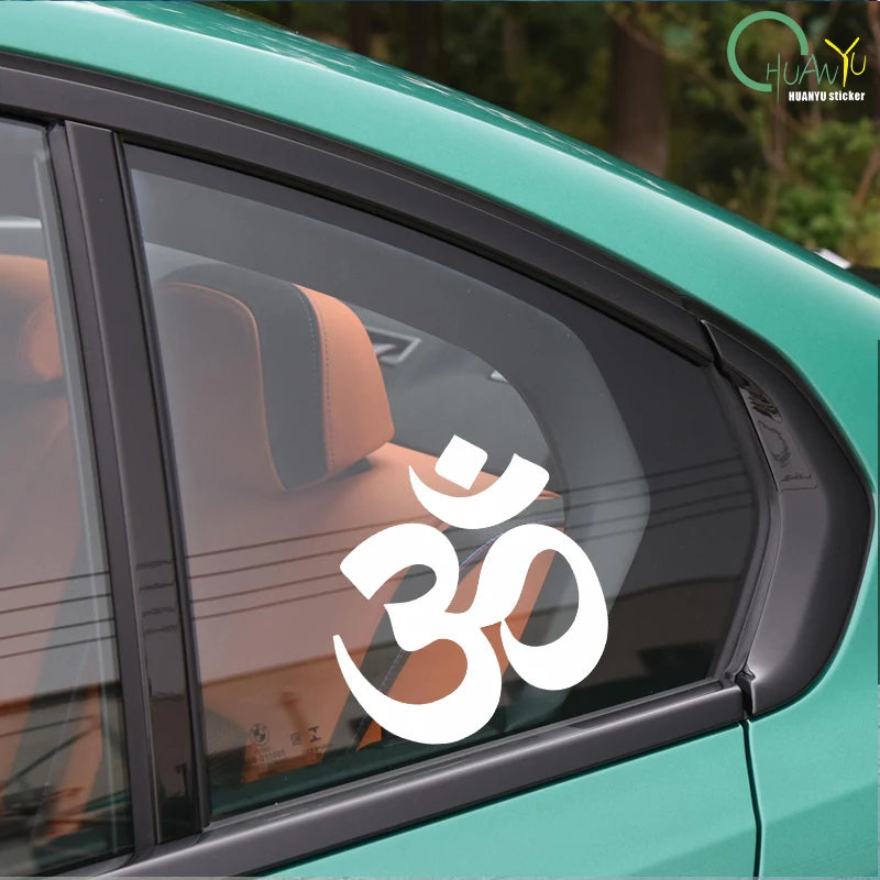 Removable Yoga Om Symbol Vinyl Sticker for Laptop, Car, Cup, andHome Decor -Meditation and Namaste Decals DlY Decoration
