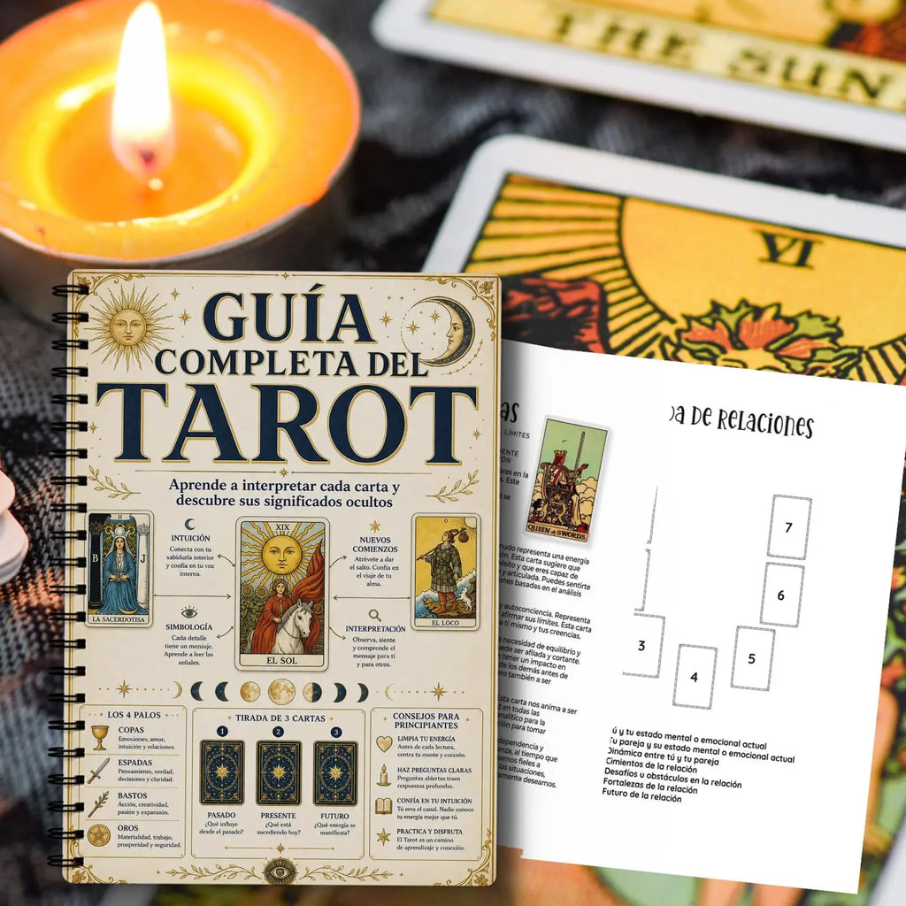 Spanish Edition A5 Ancient Grimoire Codex Clipbook, Legend Card Guide for Witchcraft Astrology Crystal Lovers