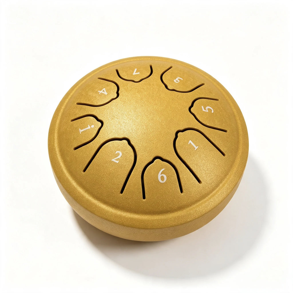 Miwayer 8 Tone 4.5 Inch Steel Tongue Drum Mini Handpan with Mallets Portable Meditation Percussion Instrument