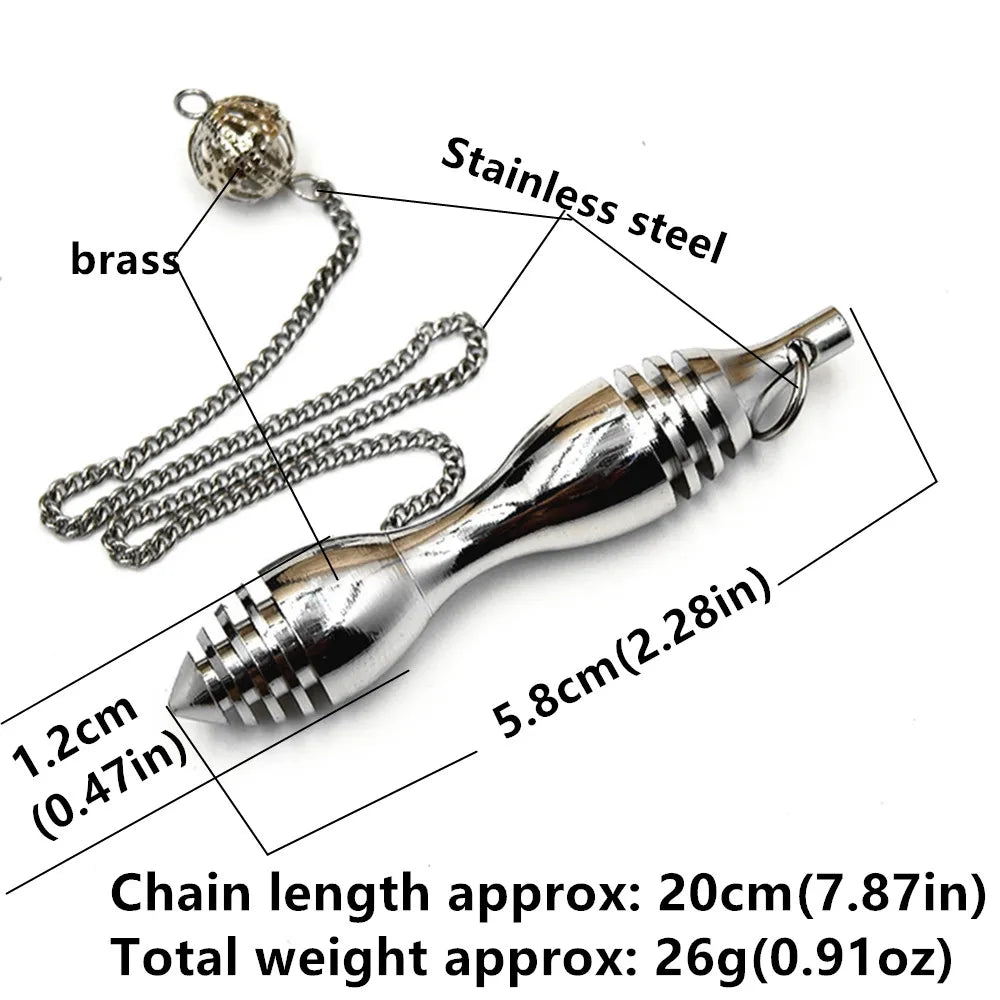 Wholesale, Metal Pendulum For Dowsing Divination Healing Spiritual Wicca Women Men Amulet Screw Shape Pendule Radiestesia Charm