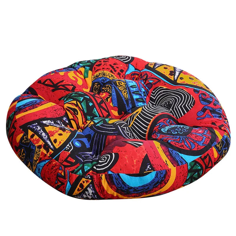 Round Floor Cushion Pillow Thickened Tatami Yoga Mat for Meditation Machine Washable Seat Cushion Office Sleeping Mat