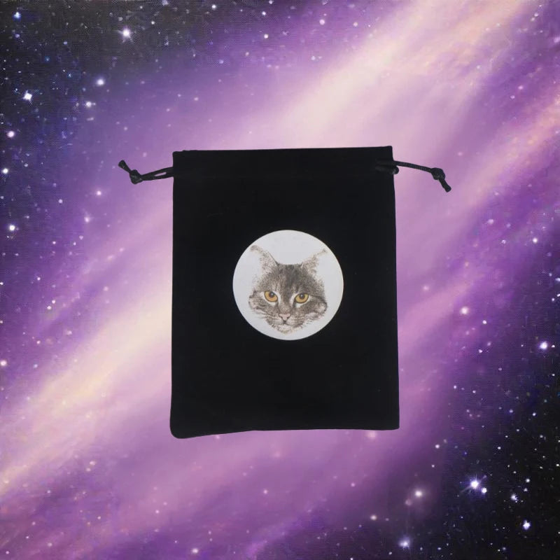 1Piece 12x18cm Black Velvet Tarots Bag Cards Storage Runes Constellation Witch Divination Accessories Jewelry Dice Pouch