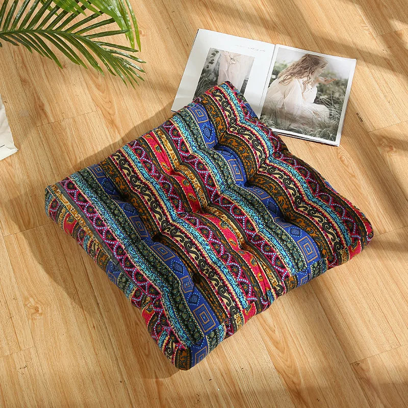 Round Floor Cushion Pillow Thickened Tatami Yoga Mat for Meditation Machine Washable Seat Cushion Office Sleeping Mat