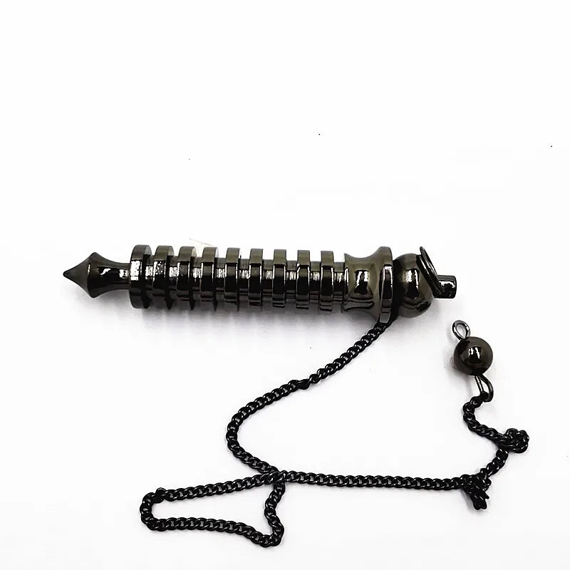 Pendulum For Dowsing Divination Reiki Healing Spiritual Wicca Women Men Amulet Screw Shape Pendule Radiestesia Metal Charm Jewel