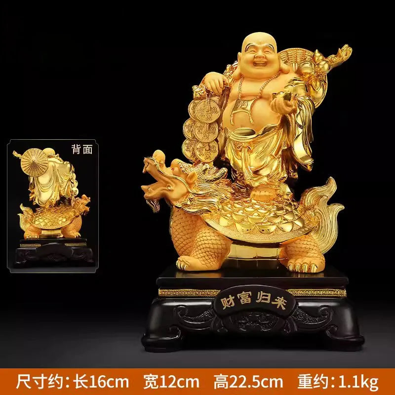 Resin Maitreya Buddha Statue, Big Belly Changing Buddha Statue, Home Living Room, Housewarming Lucky Craft Gifts