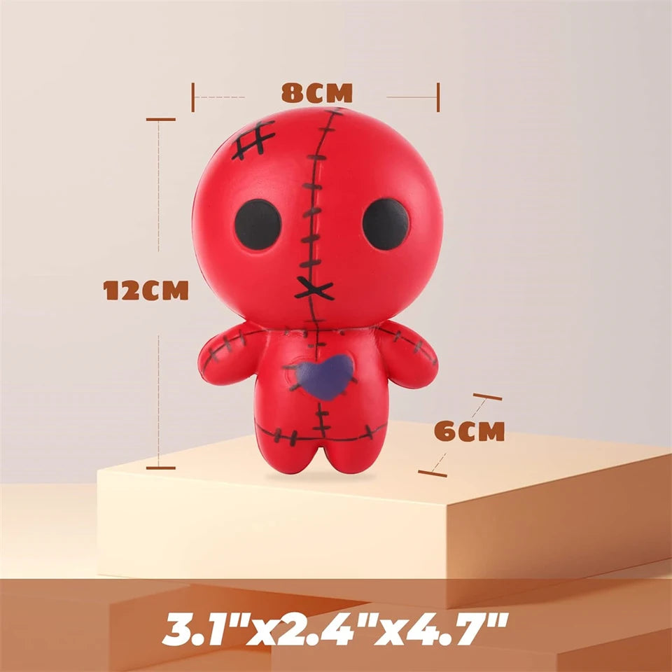 Voodoo Doll Squishy Toy Slow Rising Stress Relief Doll Cute Halloween Squeeze Toy Soft Squishies for Kids & Adults