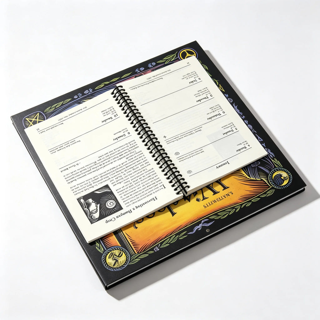 2027 Witches Datebook Almanacs Calendar Coated Paper Astrological Planner Calendar with Spells Rituals Moon Phases Magical Tips