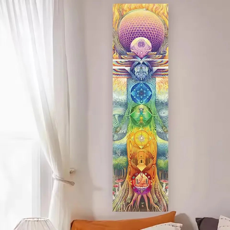 Colorful Chakra Yoga Meditation DIY Large Size Full Square Round Spiritual Energy Buddha Diamond Painting Kits 5D Diamond Art