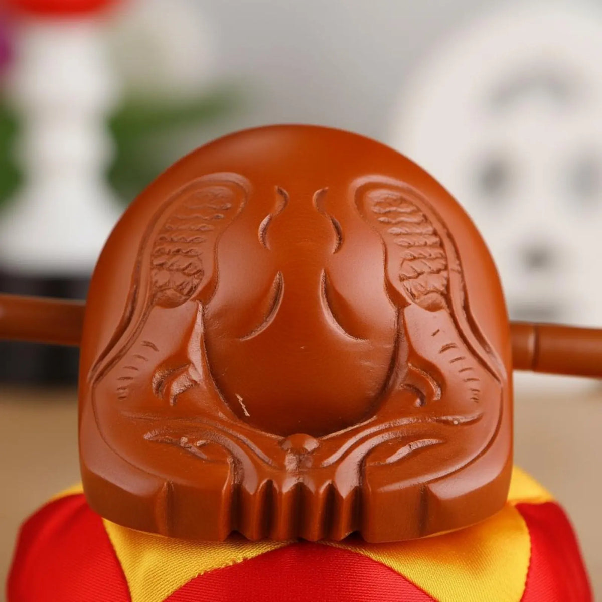 Rosewood Wood Temple Block Fine Carving Wooden Aquatic Creature Drum Carved Wood Aquatic Creature Sonorous Sound Religious Item