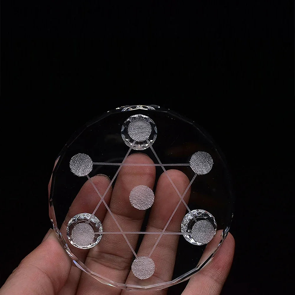 Natural Clear Quartz Crystal Ball Seven Star Array Reiki Healing Feng Shui Sphere Lucky Home Decor