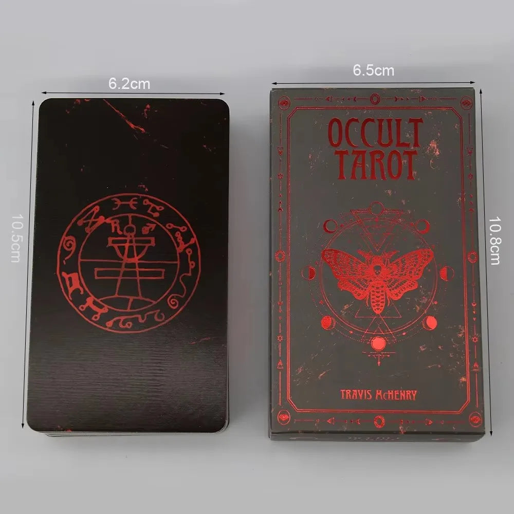 Occult Tarot 78 Divination Cards Set Deck Oracle Card Family Party Playing Cards Board Solomonic Ancient Magickal Grimoires Toy