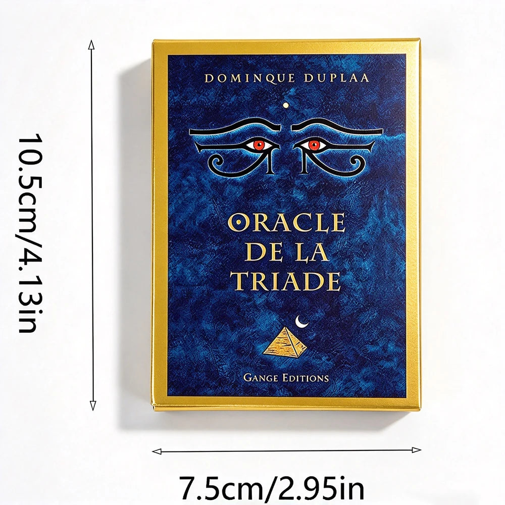 Oracle De La Triade Oracle Cards 57-Card Deck With Paper Instruction Manual,French Version Mystic Divination Cards Game 10.2*7.3