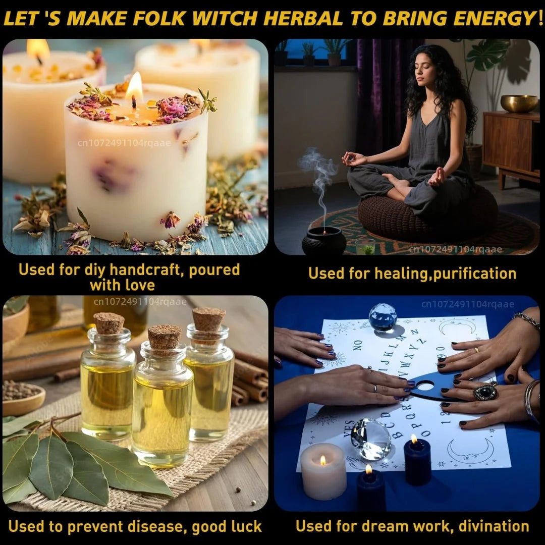 Quality Natural Dried Flowers Wiccan Rituals, Magic Spell, Altar Supplies Healing Candle Soap Fragrant Sachet Making Home Decor