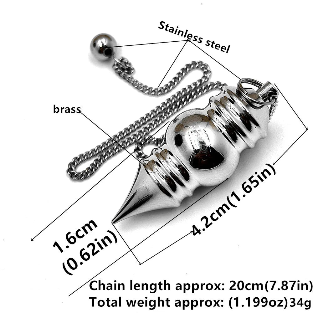 Wholesale, Metal Pendulum For Dowsing Divination Healing Spiritual Wicca Women Men Amulet Screw Shape Pendule Radiestesia Charm