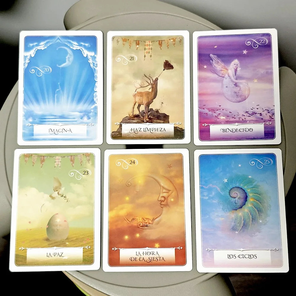 Oracle of Wisdom To Make Decisions In Life 10.5*7.5cm 52 Divination Oracle Cards Spanish Edition