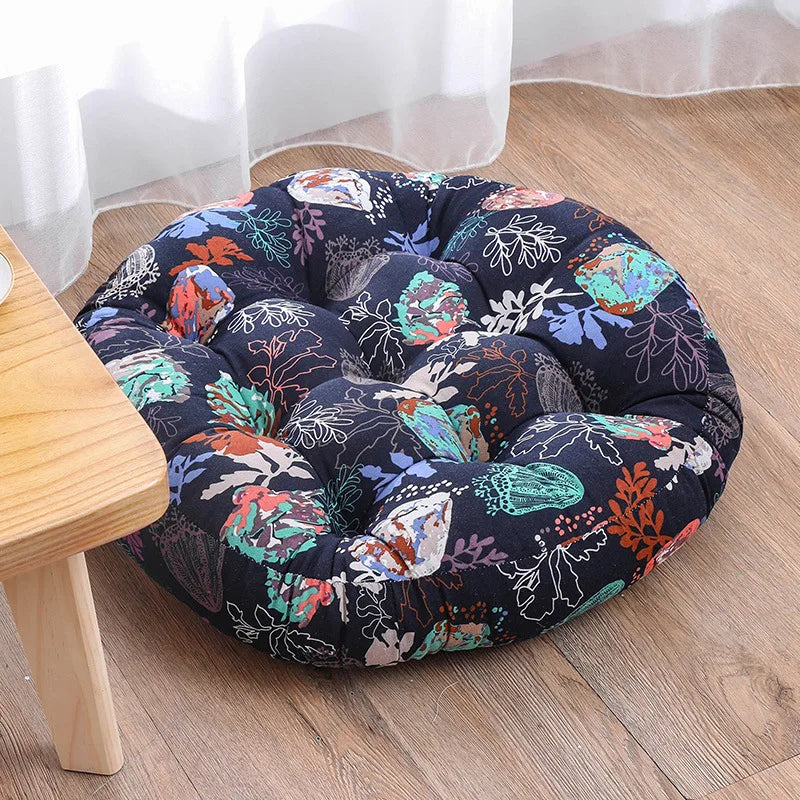 Round Floor Cushion Pillow Thickened Tatami Yoga Mat for Meditation Machine Washable Seat Cushion Office Sleeping Mat