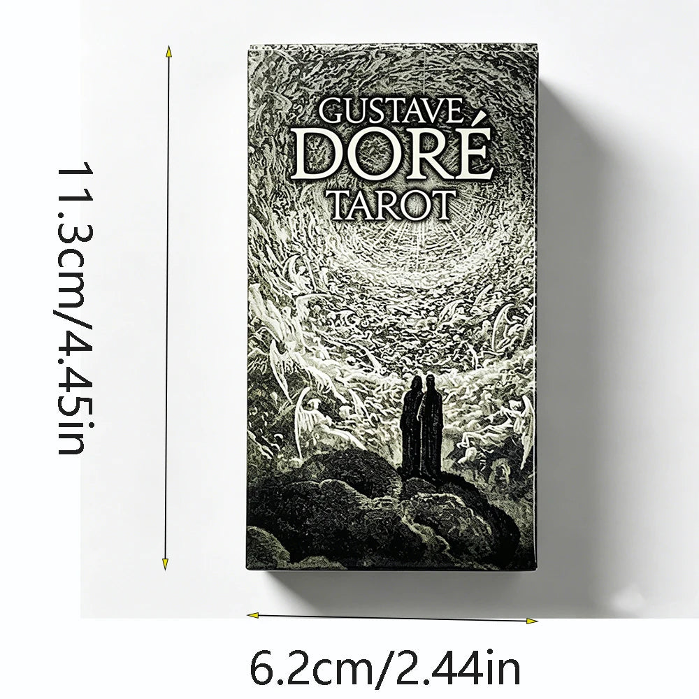 Gustave Dore Tarot Cards With Paper Instruction Manual For Beginners & Pros, Ideal For Divination, Meditation & Gifts