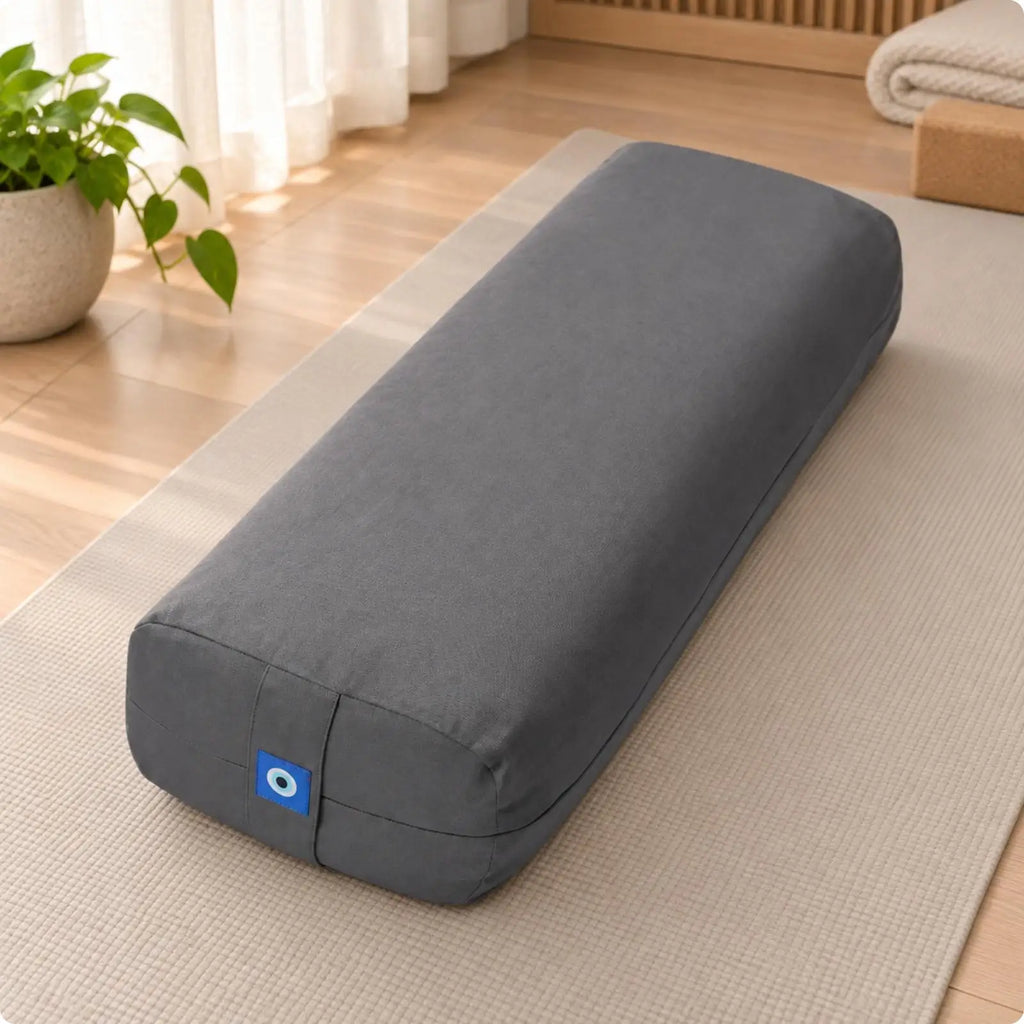 Yoga Bolster Pillow Cotton Rectangular Cushion for Relaxation Exercise Support for Neck Reclining Restorative Fitness Gear
