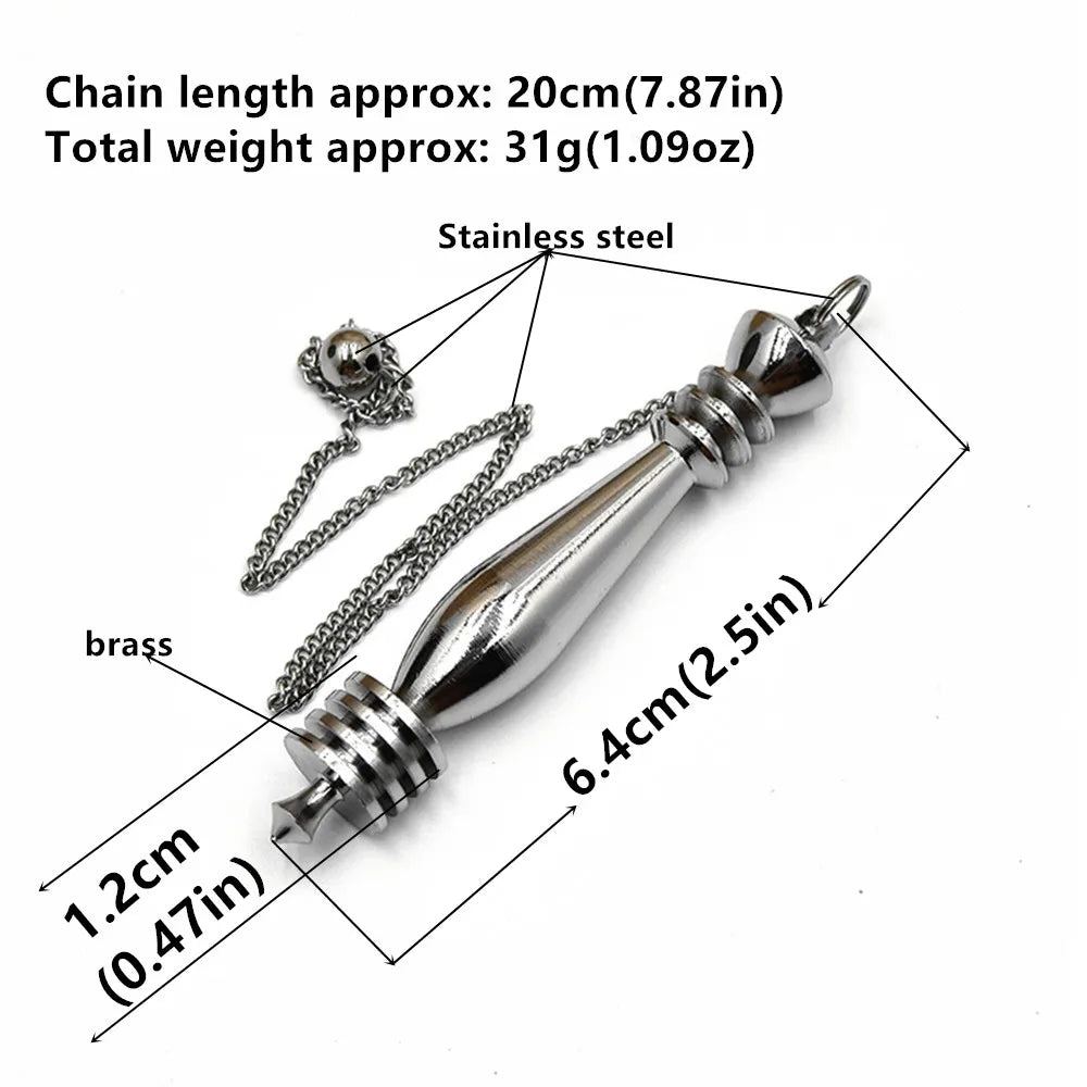 Wholesale, Metal Pendulum For Dowsing Divination Healing Spiritual Wicca Women Men Amulet Screw Shape Pendule Radiestesia Charm