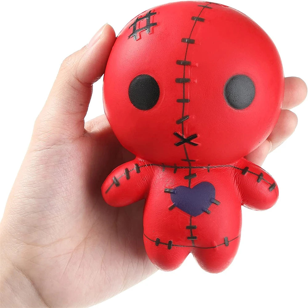 Voodoo Doll Squishy Toy Slow Rising Stress Relief Doll Cute Halloween Squeeze Toy Soft Squishies for Kids & Adults