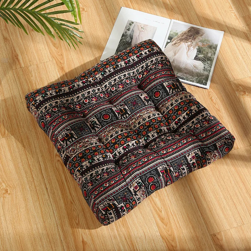 Round Floor Cushion Pillow Thickened Tatami Yoga Mat for Meditation Machine Washable Seat Cushion Office Sleeping Mat