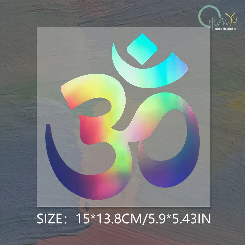 Removable Yoga Om Symbol Vinyl Sticker for Laptop, Car, Cup, andHome Decor -Meditation and Namaste Decals DlY Decoration