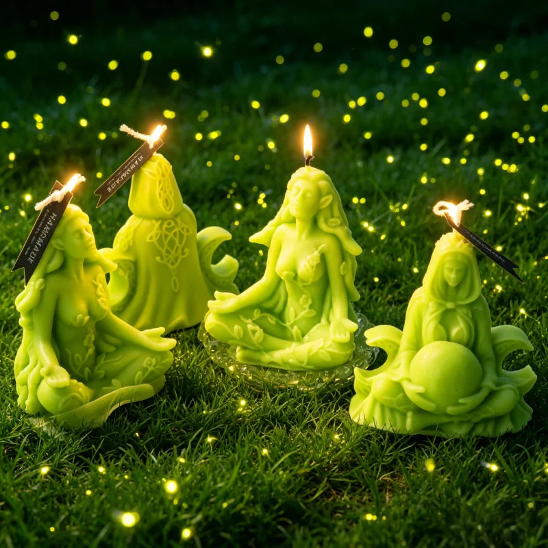 Wiccan Spiritual Goddess Candle Silicone Mold 3D Mother Earth Gaia Wax Mould for Resin Soap Witchy Boho Celestial Home Decor