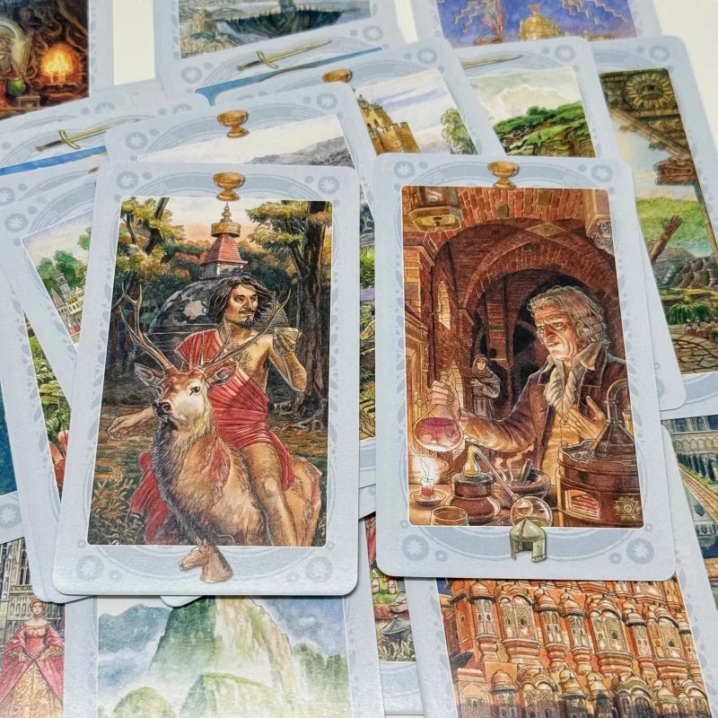ТАРО СВЯЩЕННЫХ МЕСТ Russian Version Tarot Deck 78 Cards Family Gathering Divination Game Cards