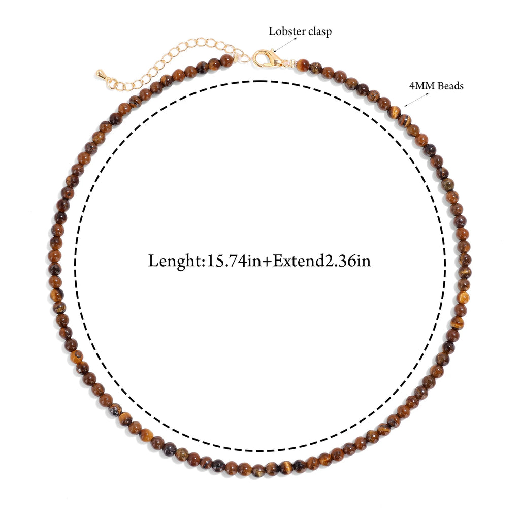 4mm Natural Amethysts Round Beads Necklace with Card for Women Female Healing Reiki Spiritual Energy Necklace Jewelry Gifts